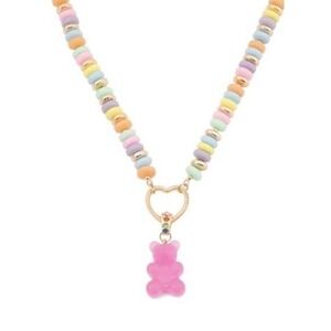 BETSEY JOHNSON Gummy Bear Beaded Multicolor Candy Necklace NWT